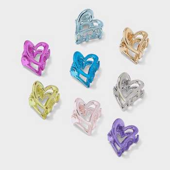 Girls' 8pk Heart Mini Claw Clip Set - art class™
