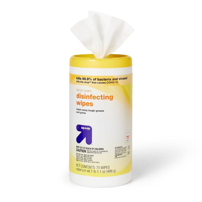 Lemon Scent Disinfecting Wipes - 75ct - up &#38; up&#8482;, 2 of 6