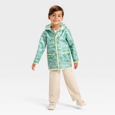 Детские куртки Cat & Jack Toddler Boys' Shark Translucent Rain Jacket - Cat & Jack™ Green 4T — фото 2