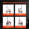 VEVOR Weight Bench, Multi-Functional Adjustable Bench, 600lbs Exercise Sit up Bench for Full Body Workout, Weight Bench Press, Red&Black - 4 of 4