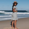 Women's Pure Cotton Swimsuit Cover-Up Midi Dress with Deep V-Neck and Elastic Waist - Cupshe - 4 of 4