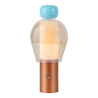 JONATHAN Y Evonne Modern Glam Candle-Style Rechargeable/Cordless Dimmable Integrated LED Table Lamp with Touch Sensor