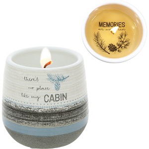 Pavilion Gift Company - My Cabin - 11 oz - 100% Soy Wax Reveal Candle Scent: Tranquility - Flame Candles - 1 of 4