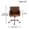 55 Downing Street Megan Brown Faux Leather Swivel Office Chair - 4 of 4
