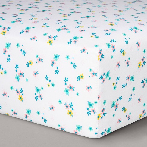 Fitted Crib Sheet Small Floral Cloud Island Target