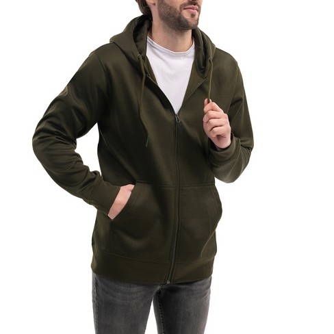 Men's Textured Fleece Preiu Full-Zip Hoodie - All in Motion Size M 