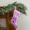 Northlight 20" Pink and Purple Glitter Princess Christmas Stocking - image 2 of 3