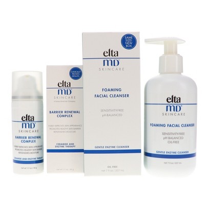 EltaMD Barrier Renewal Complex Ceramide and Enzyme Therapy 1.7 oz & Foaming Facial Cleanser 7 oz Combo Pack