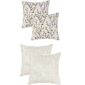 REGALWOVEN 4 Pcs Modern Soft Decorative Throw Pillow Covers 18" x 18" - 1 of 4