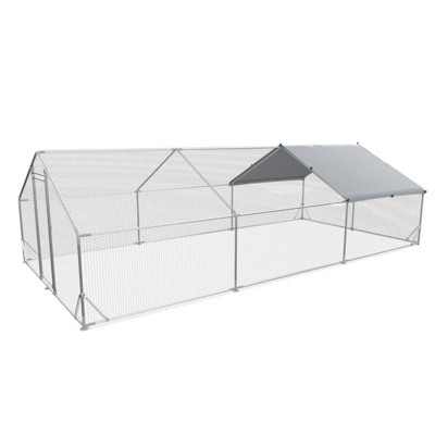 FURNIinspire Pet Crates and Houses Dog Crate Furniture Style Heavy duty Kennel Cage, Stylish Pet Crate, Shelter, Sliver, 234"*116.4"*76.8"
