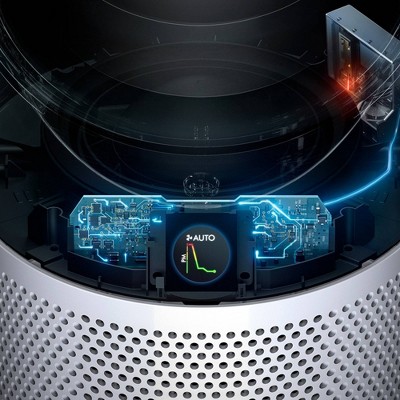 White HEPA Air Purifier and Fan with Odor Absorbing Filter