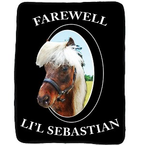 Parks And Recreation Farewell Li'l Sebastian Fleece Throw Blanket - 1 of 3