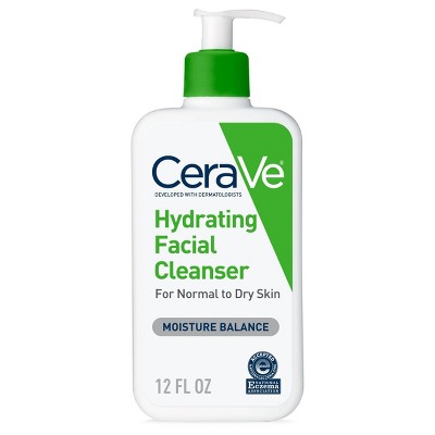 Cerave Face Wash, Hydrating Facial Cleanser For Normal To - Unscented - 12 Fl Oz : Target