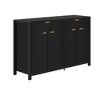 TiramisuBest Modern Wave-Pattern Sideboard Cabinet with 2 Drawers and 4 Doors, 3-Level Adjustable Shelves - 4 of 4