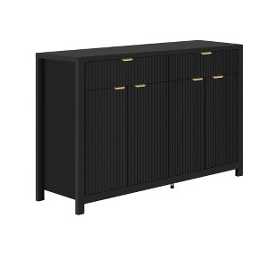 Dexmalle 55.1'' Sideboard Buffet Cabinet with Wave Pattern Surface and Adjustable Shelves - 1 of 4