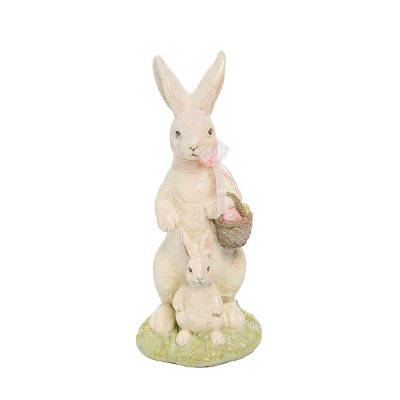 Gallerie II Frosted Mom & Baby Rabbit Figure