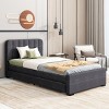 Accent Bed Frame Modern Upholstered with Storage Drawers for Bedroom Twin Size - 3irtyhousy - 2 of 4