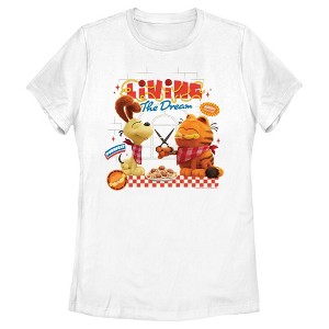 Women's The Garfield Movie Living the Dream T-Shirt - 1 of 4