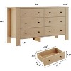 Dresser for Bedroom, 6 Drawer Dresser with Wide Drawer and Metal Handles, Wood Dressers & Chests of Drawers for Hallway, Entryway - 2 of 4