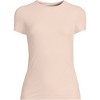 Lands' End Womens Short Sleeve Tugless Double Layer Crew Neck Knit Top - 3 of 3