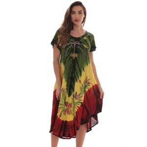 Riviera Sun Rasta Short Sleeve Umbrella Dresses for Women 21929-S - 1 of 3