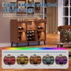 47" Coffee Bar Cabinet with Wine Rack, Wooden Sideboard Buffet Cabinet, 4 Tier Wine Bar Cabinet with Glass Door for Living Room, Kitchen - 4 of 4