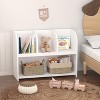 KWPZQEB Kids Bookcase - Wooden Toy Storage Organizer for Books Toys, 4-Section Storage Cabinet, Toddler Book Shelf for Kids Rooms, Playroom, Nursery - 2 of 4