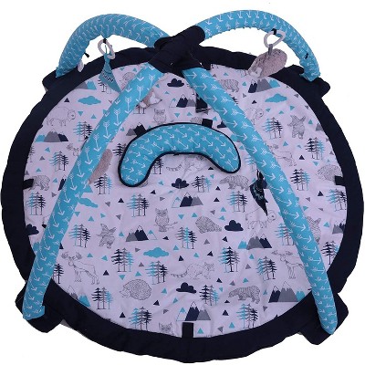 Bacati - Baby Activity Gyms & Playmats (Woodlands Aqua/Navy/Grey)