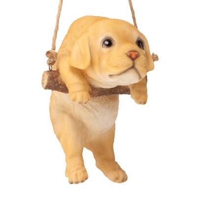 Design Toscano Yellow Lab Puppy On A Perch Hanging Dog'sculpture - Multicolored