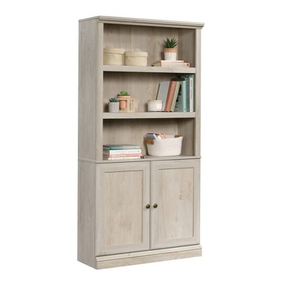 Chalked Chestnut Adjustable 5-Shelf Bookcase with Doors
