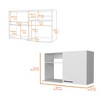 HomeRoots 39" White Accent Cabinet With Two Shelves - 3 of 4