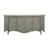 Treasure Trove Accents 4 Door Credenza Aged Everly Laurel Green: Vintage Style, Dupont Edge, Serpentine Curves - 2 of 4