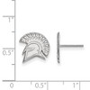 Black Bow Jewelry 10k White Gold San Jose State Spartans NCAA Post Earrings - 2 of 3
