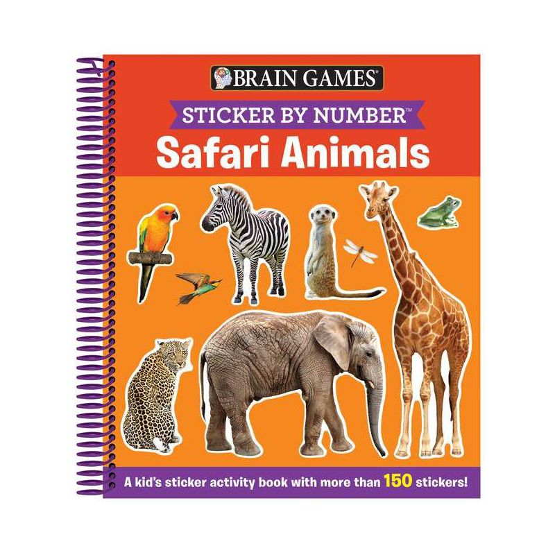 Brain Games - Sticker by Number: Safari Animals (for Kids Ages 3-6) - by  Publications International Ltd & Little Grasshopper Books, 1 of 2