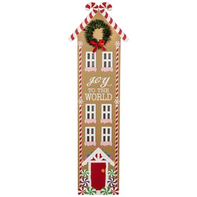 Northlight Gingerbread House "Joy to the World" Christmas Porch Sign - 36"