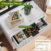 Fluted 3 Drawers Dresser, Wide Wood Chest of Drawers - 4 of 4