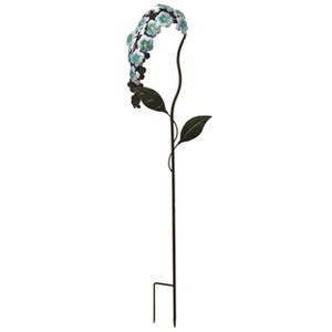 Transpac Metal 41.75" Green Spring Glossy Flower Yardstake - 1 of 2