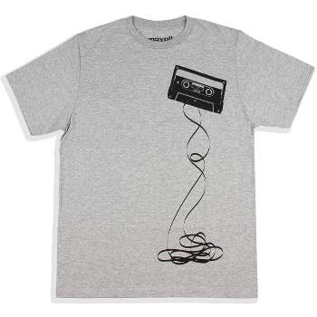 Maxell Men's Old School Audio Tape Undone Licensed Heather T-Shirt