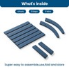 Hyleory HDPE Foldable Outdoor Folding Ottoman Patio Footrest for Adirondack Chairs - 4 of 4
