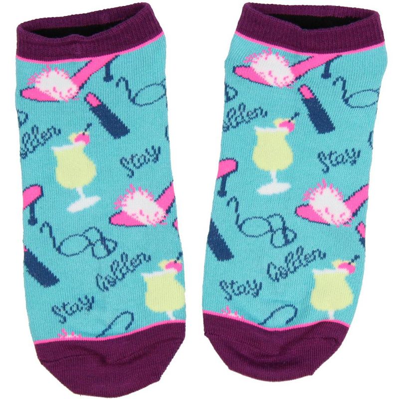 The Golden Girls Stay Golden 3 Pair Character Ankle No Show Socks Multicoloured, 4 of 6