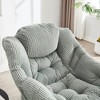 Lycvki Upholstered Lounge Accent Chair with Footrest - 3 of 4