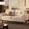 65" Mid Century Modern Loveseat Sofa w/Solid Wood Legs, 2 Seater Deep Seat Couch for Living Room - 4 of 4