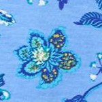 french blue jacquard floral