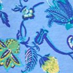 french blue jacquard floral