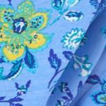 french blue jacquard floral