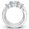 Pompeii3 3 1/2Ct Princess Cut Diamond Engagement Ring Set 14k Gold or Platinum Lab Created - 2 of 4