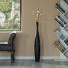 Uniquewise Bottle Shape Decorative Floor Vase, Brown with Cobbled Stone Pattern - Modern Home Decor, Elegant Tall, Ceramic Accent Piece Statement - 2 of 4