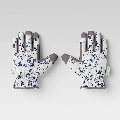 S/M Floral Duck Canvas Gloves Dark Sterling Gray - Smith & Hawken™
