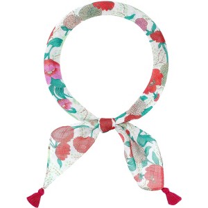 INSPIRE CHIC Women's Floral Printed Tassel Square Scarves 23.6X23.6" 1Pc - 1 of 4