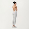 Anna-Kaci Active Women's Scoop Neck Full-Length Activewear Bodysuit with Spaghetti Straps - 3 of 4